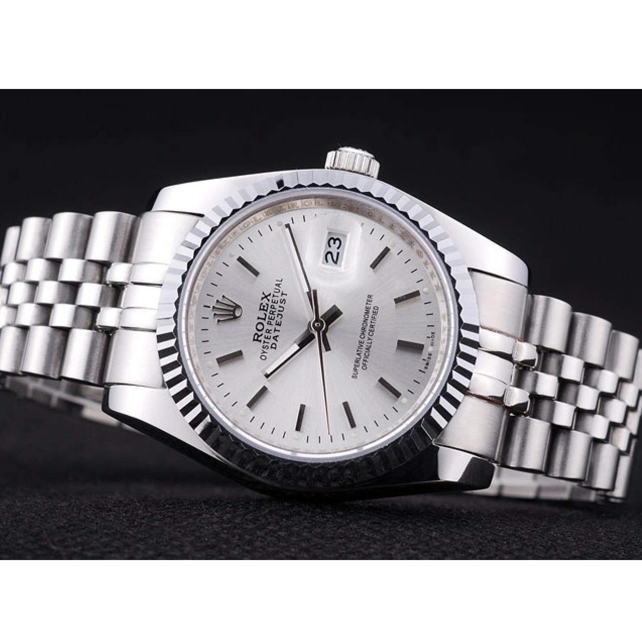 MiroTime 0811 Rolex Datejust Silver Dial Ribbed Bezel 7457